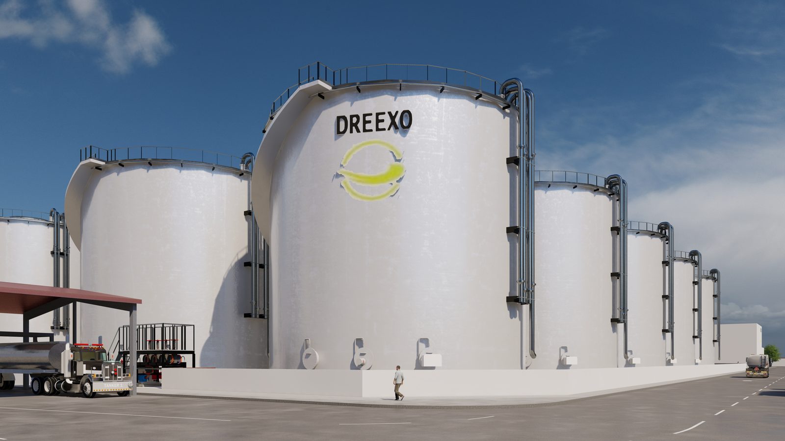 Render of a Dreexo Energy storage tank, Port of Cádiz Free Zone