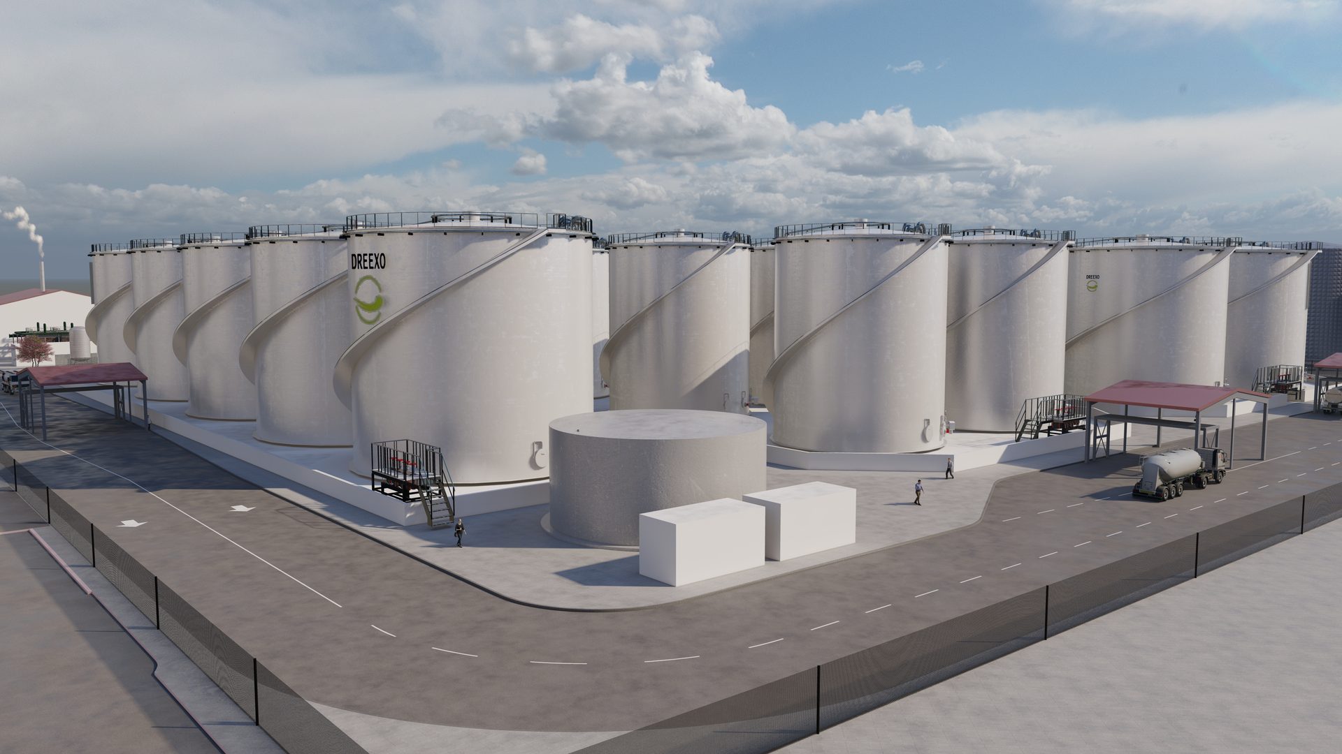 Dreexo Energy tank farm render, Port of Cádiz